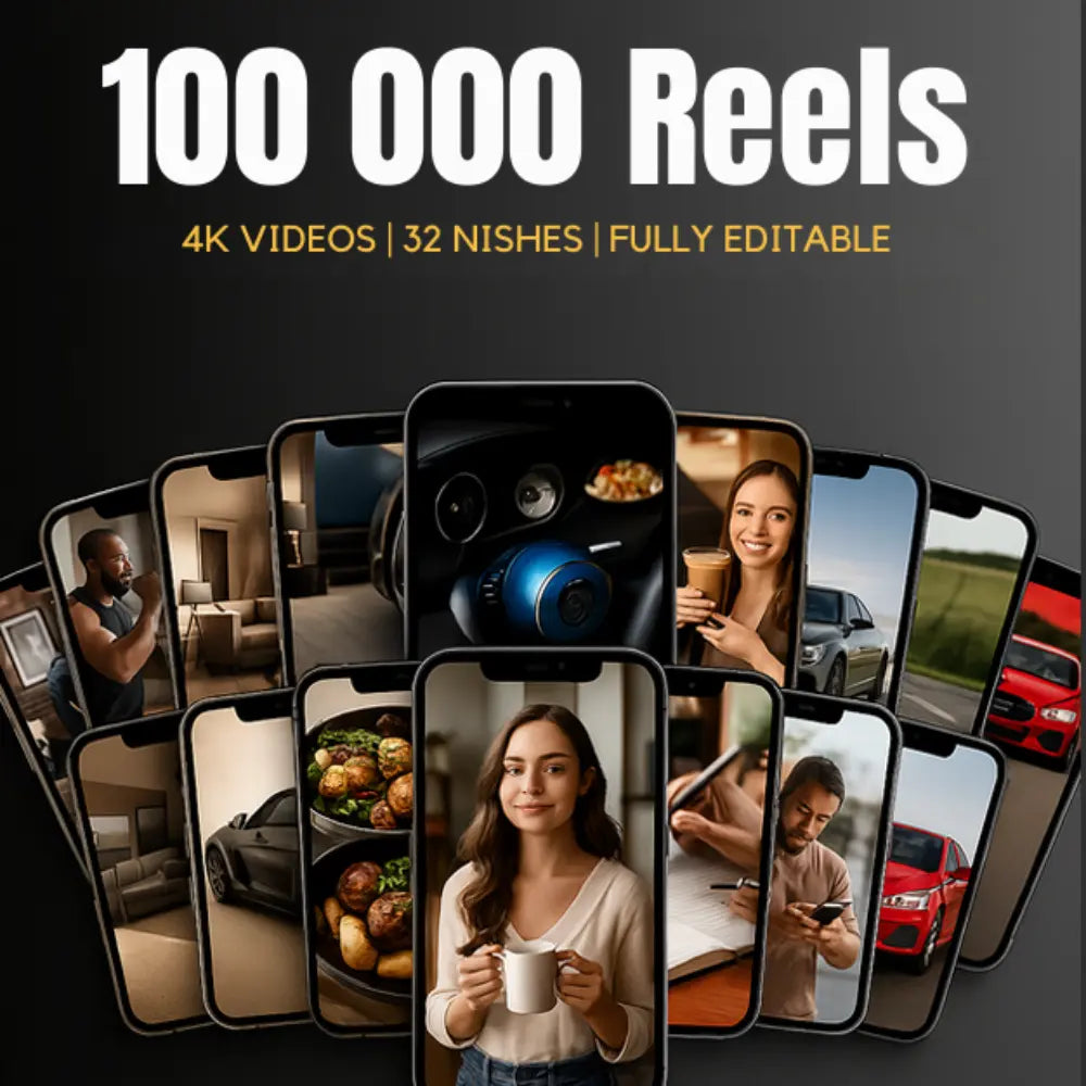 100K Viral Reels Pack – 32 Niches + Master Resell Rights Digiti Solutions
