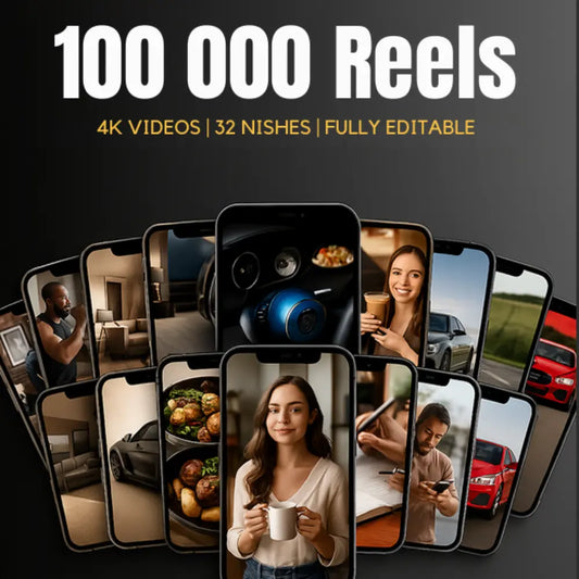 100K Viral Reels Pack – 32 Niches + Master Resell Rights Digiti Solutions